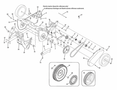 Page C Diagram and Parts List for 31AS2N1C829  MTD Snow Blower