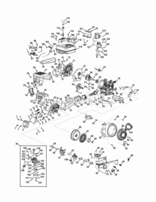 Engine_Assembly_270-Su Diagram and Parts List for 31AS2P5C704 2010 MTD Snow Blower