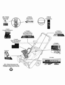 Label_Map_31As2P5C704 Diagram and Parts List for 31AS2P5C704 2010 MTD Snow Blower