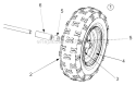 Wheel Assembly Diagram and Parts List for 31AS611D129  MTD Snow Blower