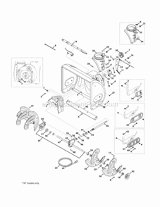 Auger_And_Housing Diagram and Parts List for 31AS62EE706 2010 MTD Snow Blower