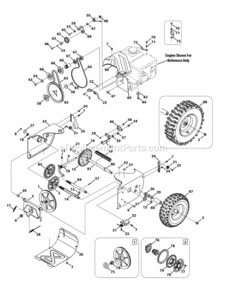 Page J Diagram and Parts List for 31AS63EE706 2013 MTD Snow Blower