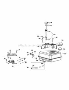Page F Diagram and Parts List for 31AS63EE706 2013 MTD Snow Blower