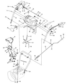 Part Location Diagram of 631-04175 MTD Handle Panel H-Style