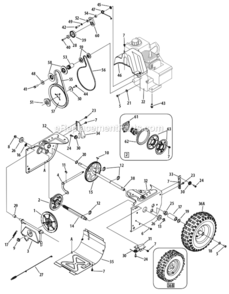 Drive_System Diagram and Parts List for 31AS6AEE700  MTD Snow Blower