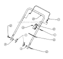 Upper Handle Diagram and Parts List for 31B-140-352 2001 MTD Snow Blower