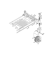 Wheel Diagram and Parts List for 17BRCACA099  MTD Lawn Mower