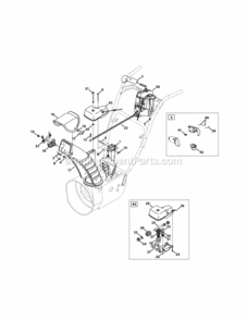 Chute_2-Way_And_4-Way Diagram and Parts List for 31CM62KE704 2010 MTD Snow Blower