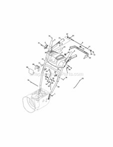 Handle_Panel_-_Style_K_And_L Diagram and Parts List for 31CM62KE704 2010 MTD Snow Blower