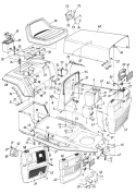 Page B Diagram and Parts List for 322-014 1987 MTD Lawn Tractor