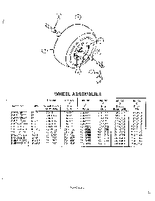 Wheel Diagram and Parts List for 3525302  MTD Snow Blower