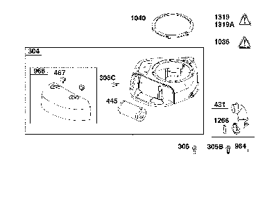 Blower housing/air cleaner Diagram and Parts List for 13AC26JD093  MTD Lawn Tractor