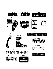 Decals Diagram and Parts List for 17BSDALB099  MTD Lawn Tractor