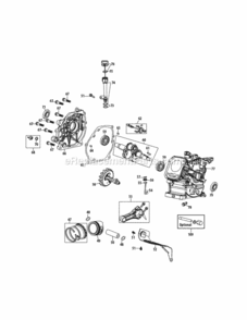 Part Location Diagram of 952Z370-JUA MTD Complete Engine