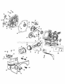 370-Sub-11_Crankcase Diagram and Parts List for 370-SUB-11  MTD Engine
