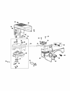 375-Su_Muffler_And_Air_Housing Diagram and Parts List for 375-SU  MTD Engine