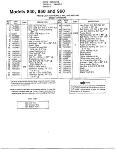 Snow Thrower 2 Diagram and Parts List for 850  Toro Leaf Blower / Vacuum