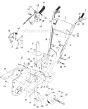 Page B Diagram and Parts List for 381-145 1987 MTD Tiller
