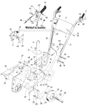 Page B Diagram and Parts List for 381-206 1989 MTD Tiller