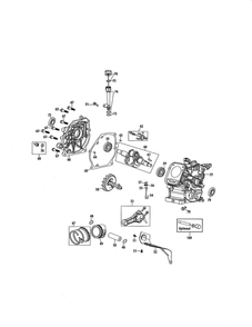 Crankcase/Crankshaft Diagram and Parts List for 952Z370-JU-11  MTD Engine
