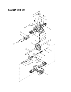 Driveshaft And Brakes Diagram and Parts List for 608  MTD Lawn Tractor