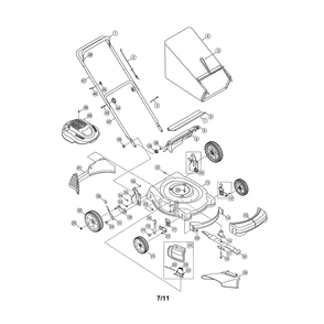 Lawn Mower Diagram and Parts List for 11A-439Q755  MTD Lawn Mower