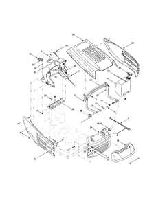 Hood 3 Diagram and Parts List for 662  MTD Lawn Tractor