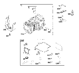 Cylinder Diagram and Parts List for 13AC26JD093  MTD Lawn Tractor