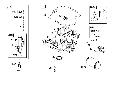 Crankcase cover/sump/lubrication Diagram and Parts List for 13AL78XT091  MTD Lawn Tractor