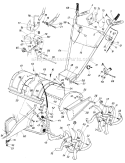 Page C Diagram and Parts List for 405-032 1988 MTD Tiller