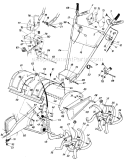Page C Diagram and Parts List for 405-087 1988 MTD Tiller