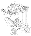 Page D Diagram and Parts List for 406-192 1989 MTD Tiller