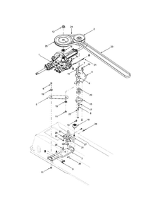 Transmission 1 Diagram and Parts List for 662  MTD Lawn Tractor