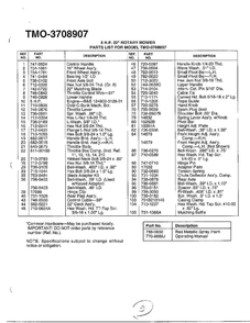 22-Inch Rotary Mower 2 Diagram and Parts List for 3708907  MTD Lawn Mower