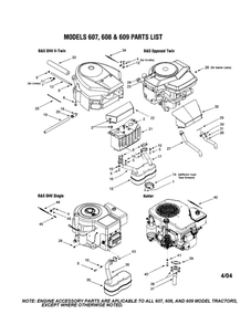 Fuel Line Hose/Oil Drain/Exhaust Diagram and Parts List for 608  MTD Lawn Tractor
