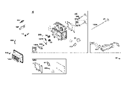 Cylinder head Diagram and Parts List for 13AL79XT093  MTD Lawn Tractor