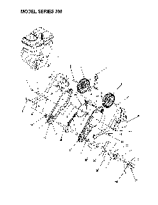 Sprocket/shaft/chain/wheels Diagram and Parts List for 21A-332B062  MTD Tiller