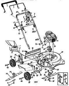 Replacement Parts Diagram and Parts List for 11A-070A720  MTD Lawn Mower
