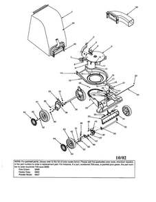 Bag/Chute/Chipper Blade Diagram and Parts List for 24A060G099  MTD Chipper Shredder