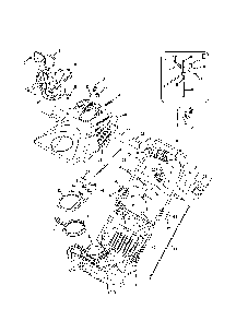 Chute/handle/cover Diagram and Parts List for 31AM2T6D799  MTD Snow Blower