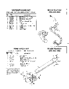 Vacuum hose/tow hitch kit Diagram and Parts List for 21348  MTD Chipper Shredder