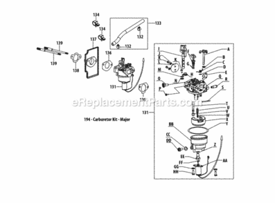 4P90Hu_Carburetor_Assembly Diagram and Parts List for 4P90HU  MTD Engine