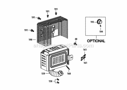 4P90Jub_Muffler_Assembly Diagram and Parts List for 4P90JUB  MTD Engine