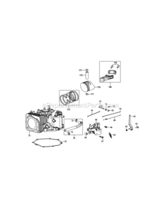 4P90M0_Crankcase Diagram and Parts List for 4P90M0  MTD Engine