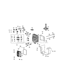 4P90M0_Cylinder_Head Diagram and Parts List for 4P90M0  MTD Engine
