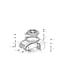 4P90M0_Engine_Shroud Diagram and Parts List for 4P90M0  MTD Engine
