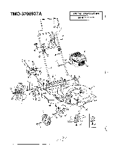 5hp 22" rotary mower Diagram and Parts List for 3708907A  MTD Lawn Mower