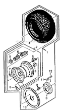 Page L Diagram and Parts List for 511-059E400 1991 MTD Lawn Mower