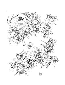 Part Location Diagram of 964-0501 MTD Bag-shredder Black