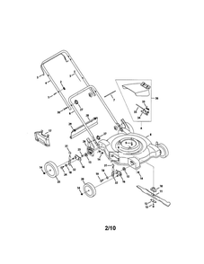 Lawn Mower Diagram and Parts List for 08J  MTD Lawn Mower